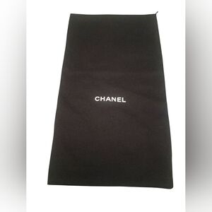 CHANEL Dusty Black Bag with White Logo